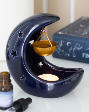 Design sans titre (6) 🌙 Brûleur pour Fondant Parfumé – Croissant de Lune